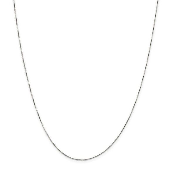 0.95mm, Sterling Silver Round Franco Chain Necklace, 18 Inch - Picture 3 of 8